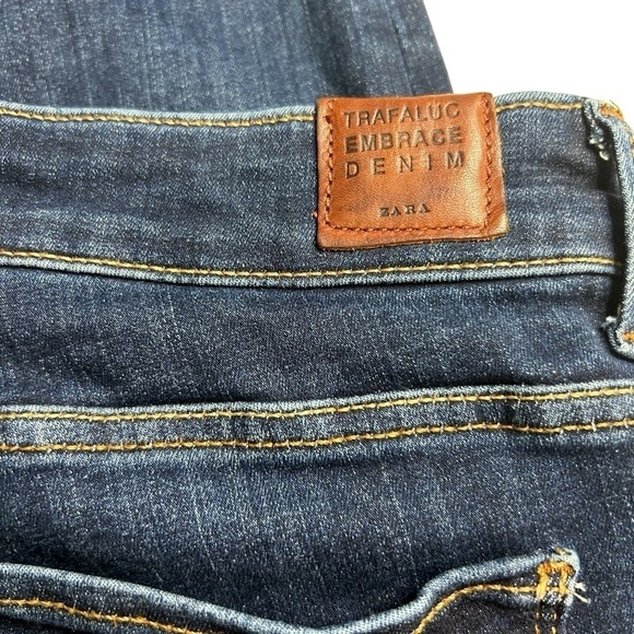 Zara Trafaluc Denimwear Raw Hem Skinny Jeans Sz 0 - Picture 10 of 14